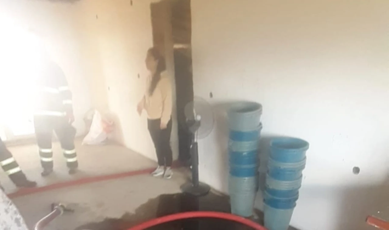 Merzifon'da ev yangını!