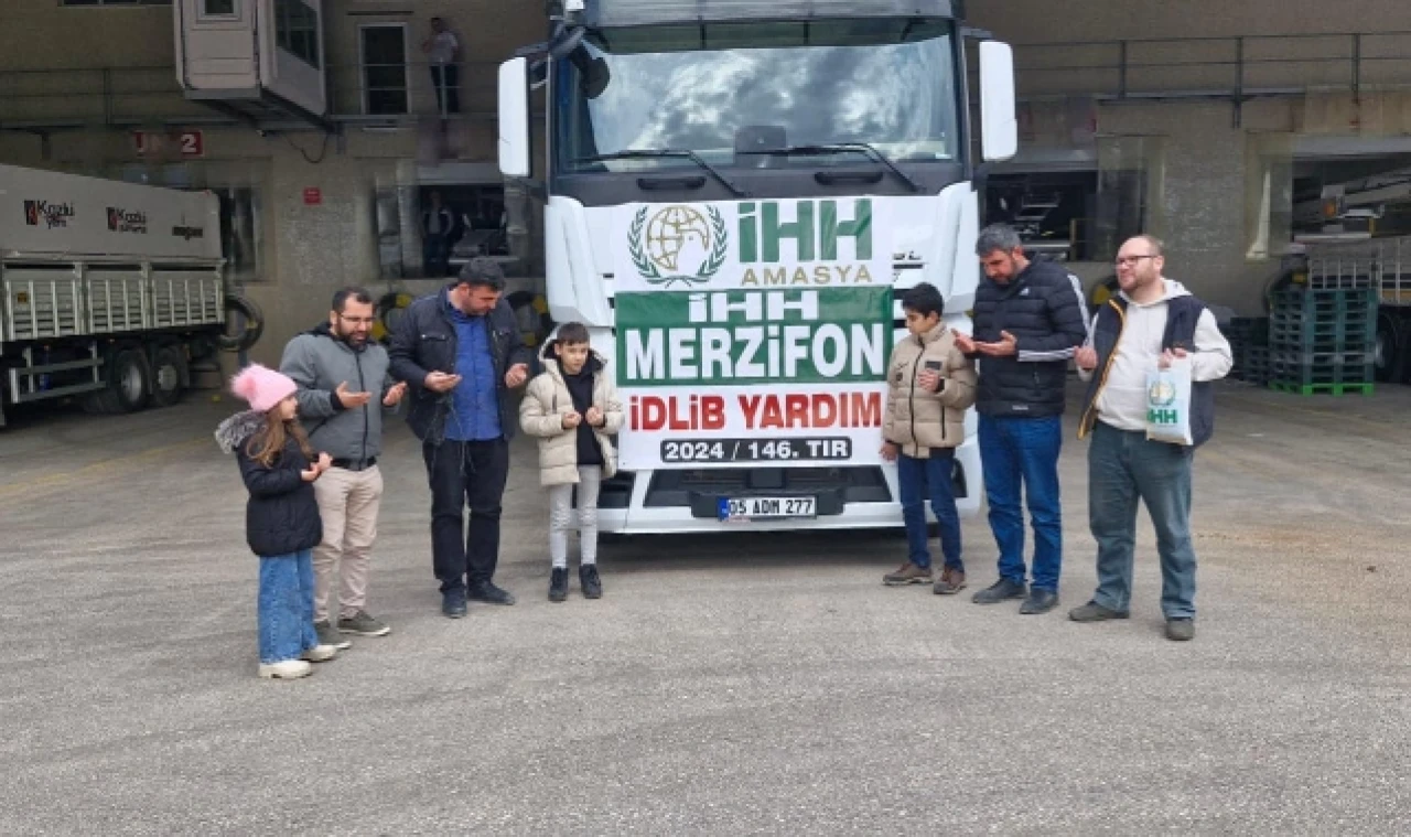 Merzifon İHH’dan İdlip’e 2 tır insani yardım