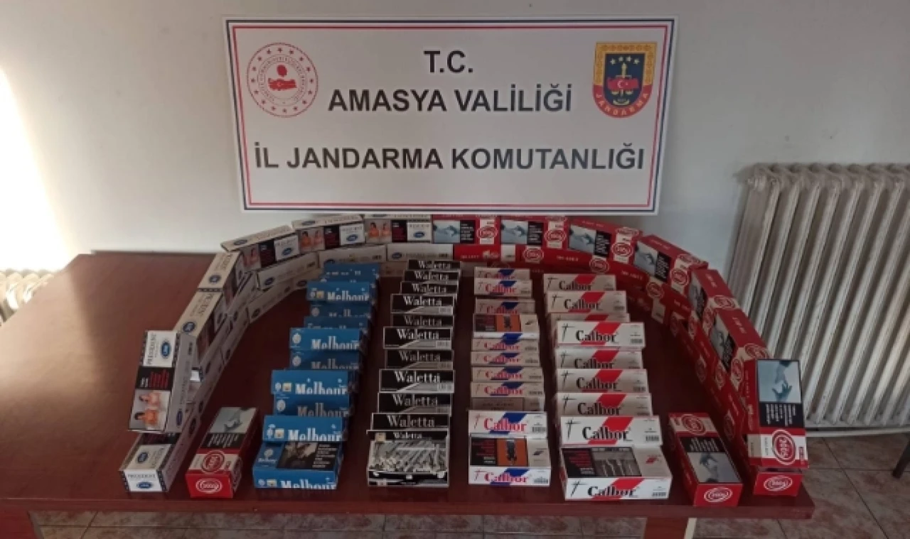 Suluova'da 18 bin dal içi tütün doldurulmuş makaron ele geçirildi