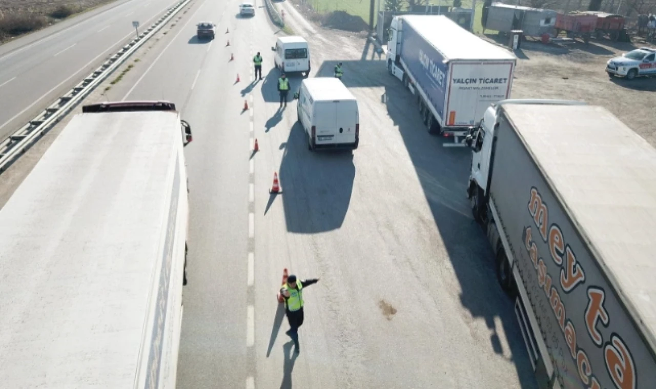 Amasya'da Trafik Timlerinden Drone Destekli Denetim