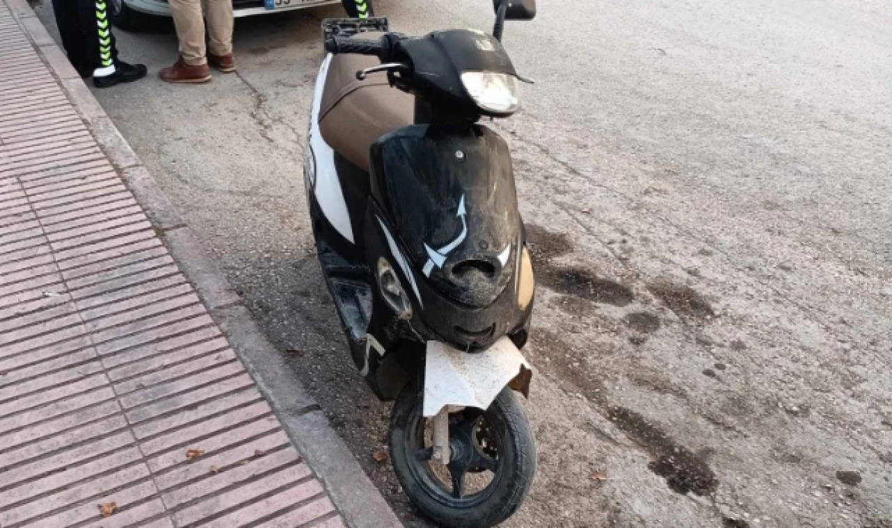 Merzifon'da meydana gelen kazada motosiklet sürücüsü yaralandı