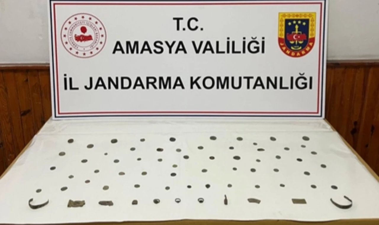 Taşova’da 68 adet tarihi eser ele geçirildi