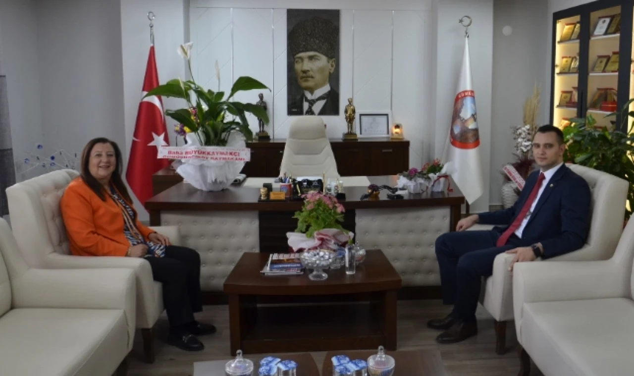 Büyükkaymakcı’dan Başkan Özyol'a Hayırlı Olsun Ziyareti