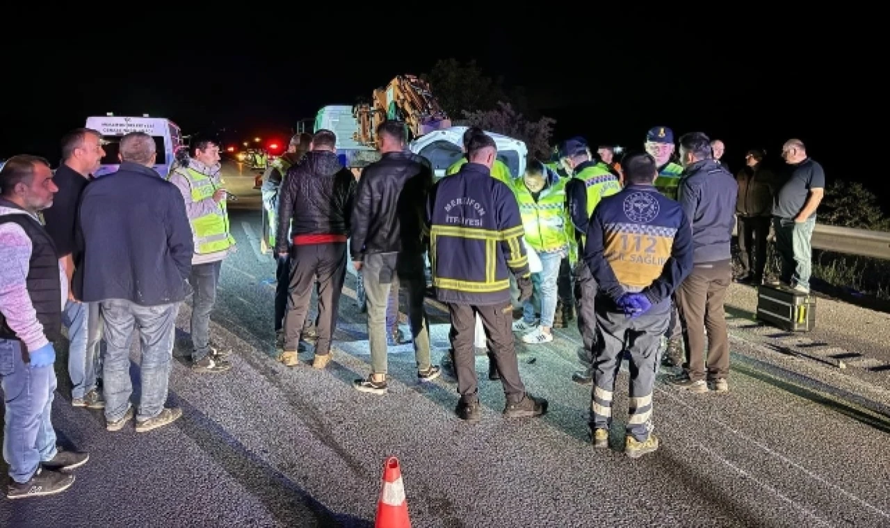 Amasya’da vinçle otomobil çarpıştı: 1 ölü