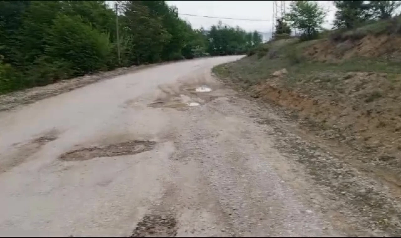 Yoldaki çukurlar kazaya neden oldu, otomobil şarampole uçtu: 1 yaralı