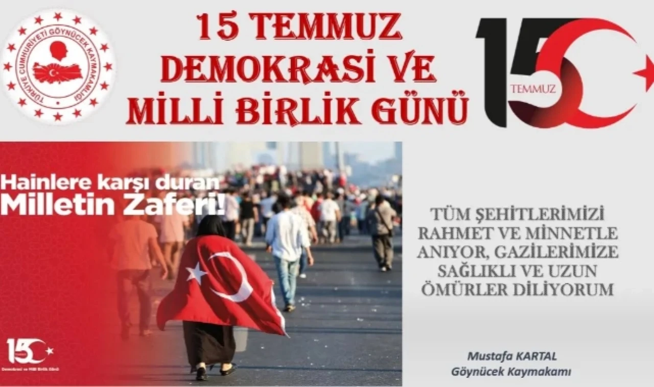 Kartal, "Şanlı tarihimizin altın sayfalarına "15 Temmuz Destanı" olarak not düşülen büyük zafer"