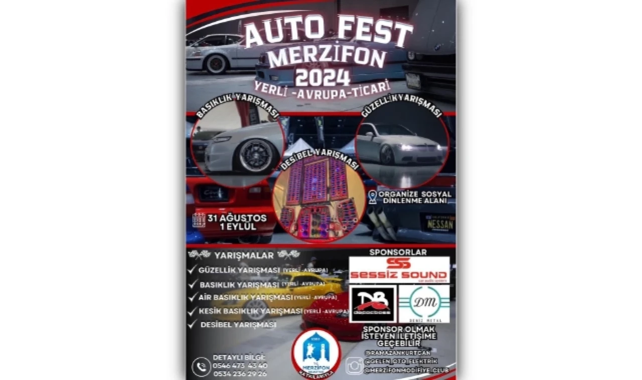 Merzifon'un İlk Auto Fest'i Düzenleniyor