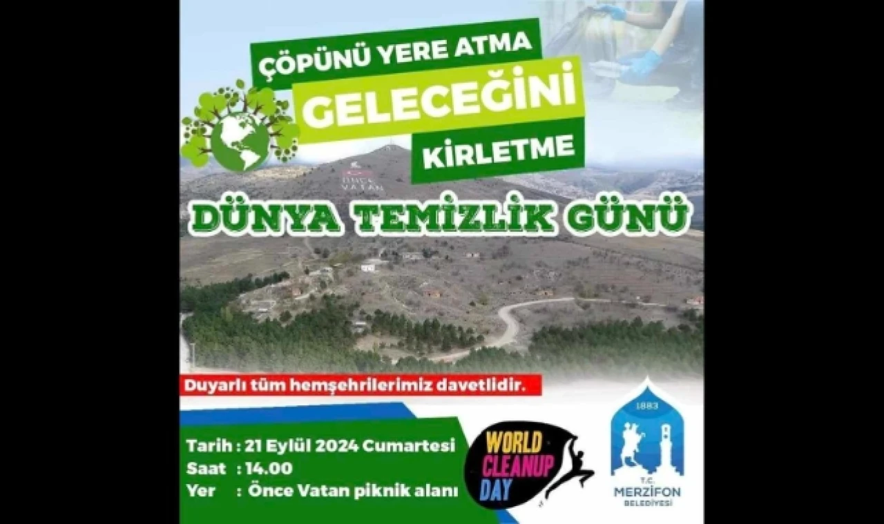 Merzifon'da Dünya Temizlik Günü etkinliği gerçekleşecek