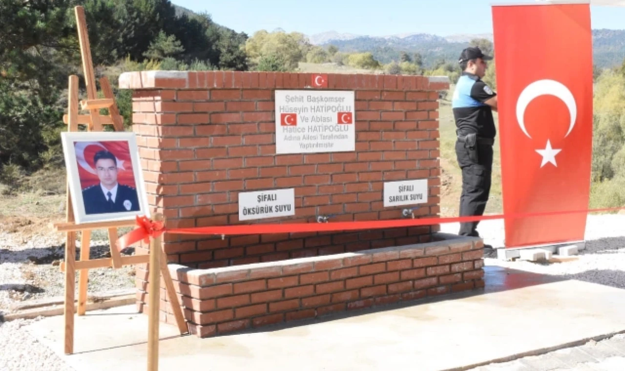 Şehit Başkomiser Hüseyin Hatipoğlu anısına yaptırılan Anıt Çeşme açıldı
