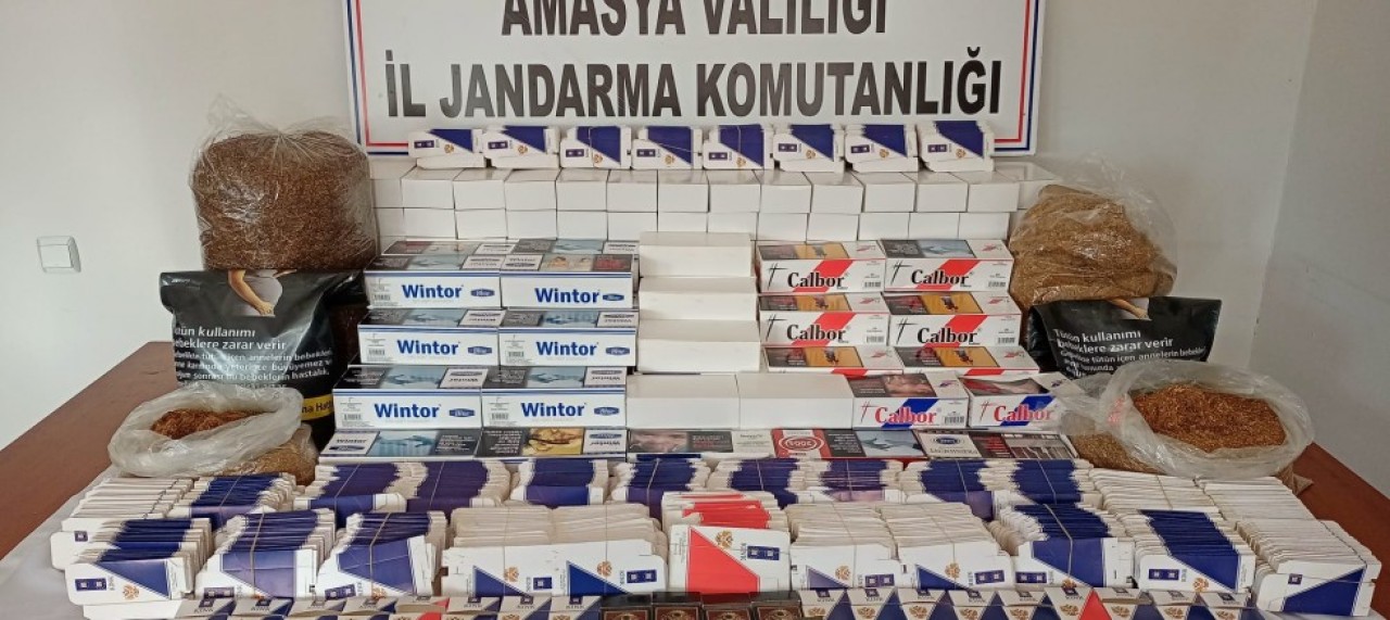 33 BİN MAKARON ELE GEÇİRİLDİ