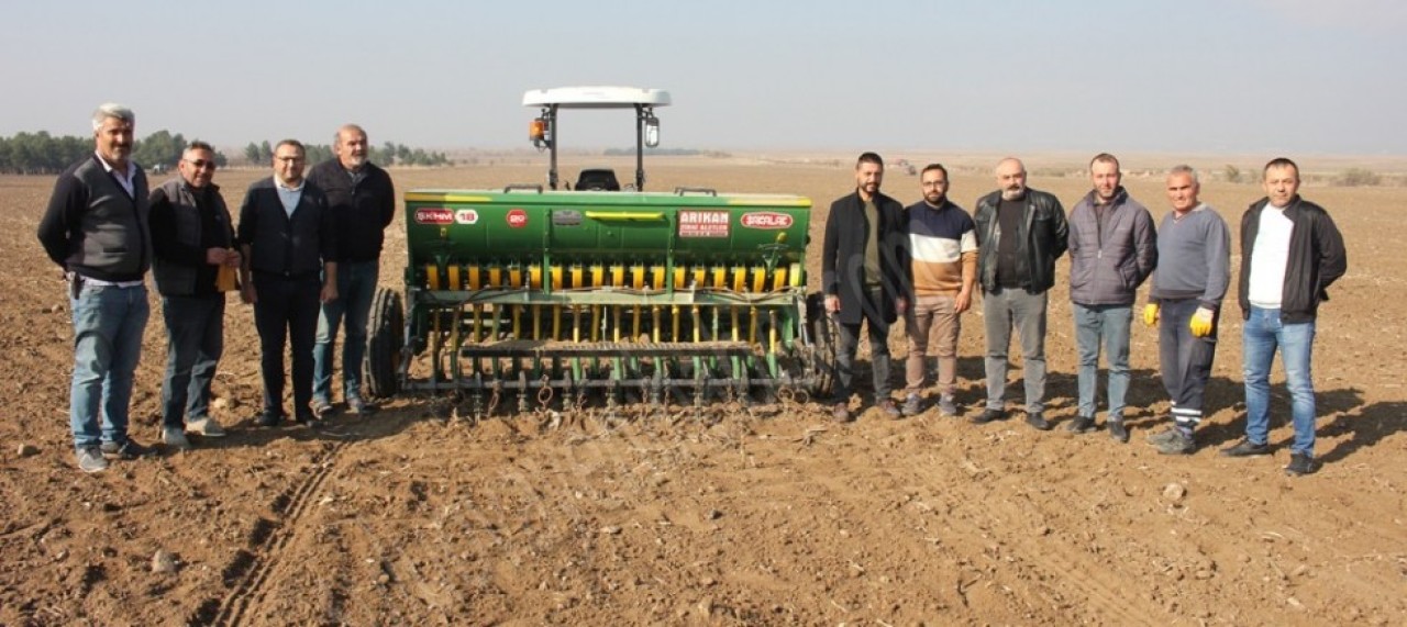 700 DEKAR ATIL ARAZİYE BUĞDAY VE ARPA EKİMİ YAPILDI