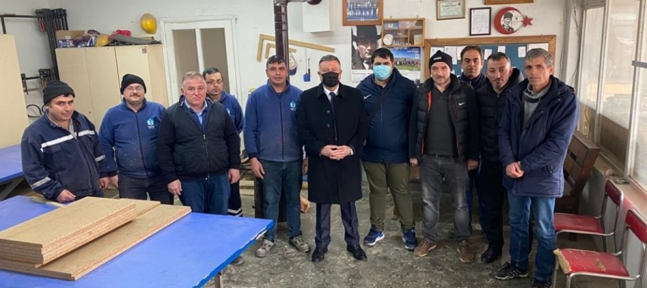 ATÖLYELERDE İNCELEMEDE BULUNDU