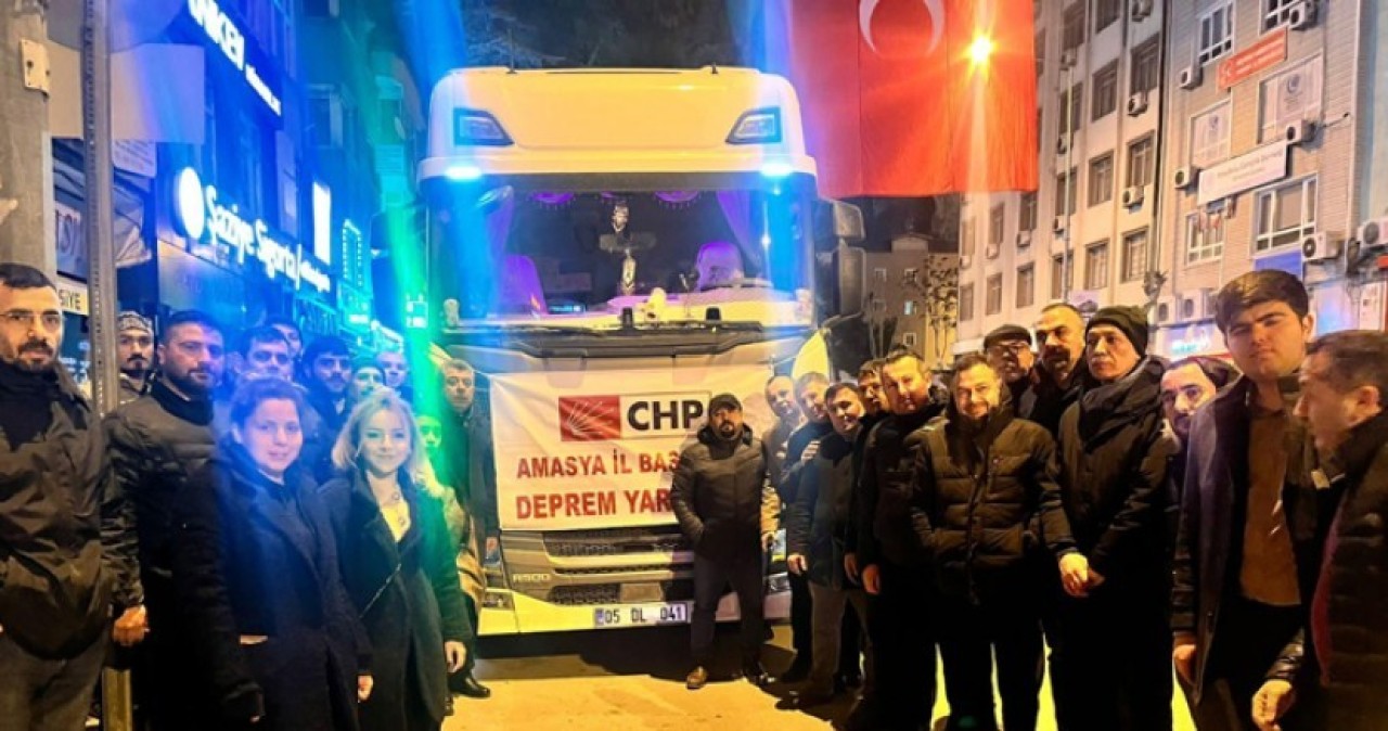 CHP DEPREMZEDELER İÇİN YARDIM TIRI GÖNDERDİ