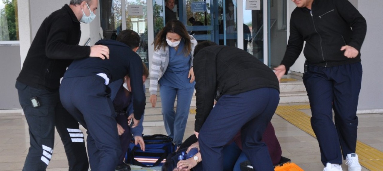 HASTANEDE YANGIN TATBİKATI