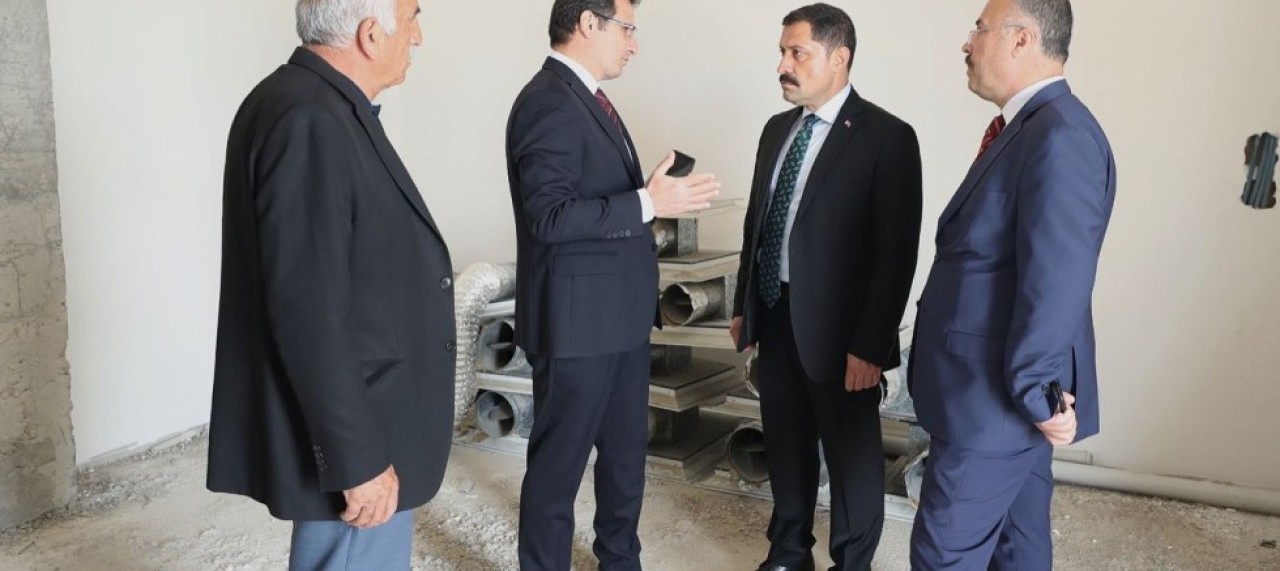 İNŞAAT ÇALIŞMALARINI YERİNDE İNCELEDİ