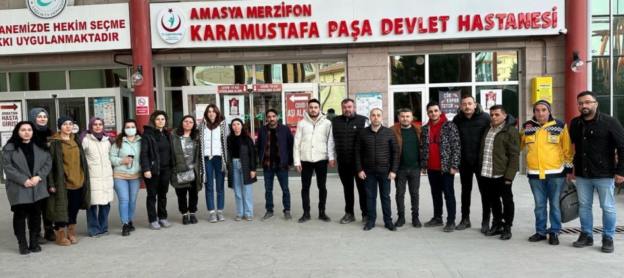MERZİFONLU SAĞLIKÇILAR BÖLGEYE YOLCU EDİLDİ