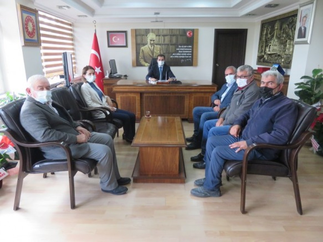 MUHTARLARDAN HAYIRLI OLSUN ZİYARETİ