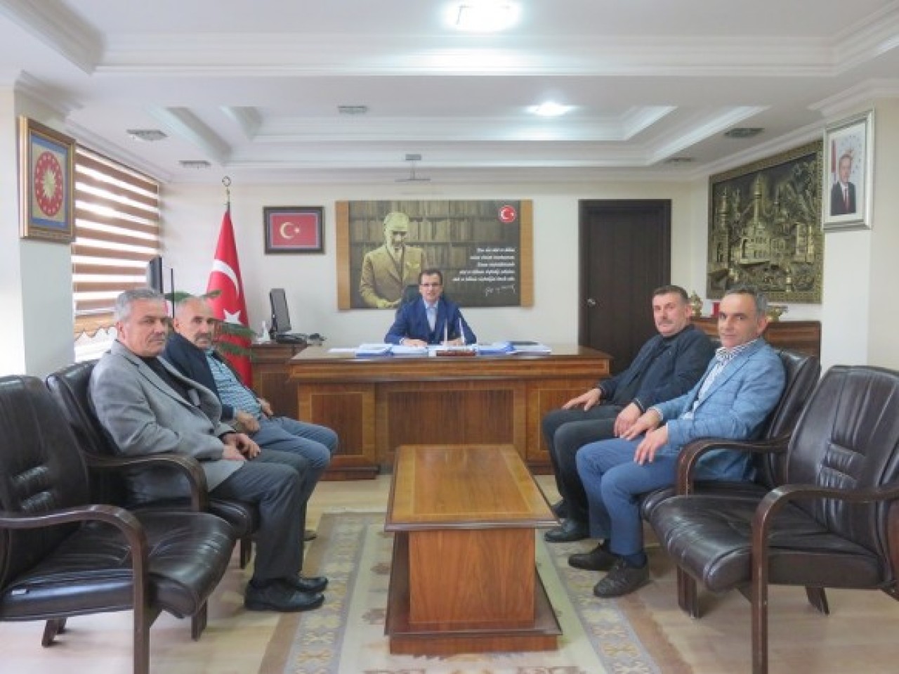 MUHTARLARDAN KAYMAKAM GÜLDOĞAN’A ZİYARET
