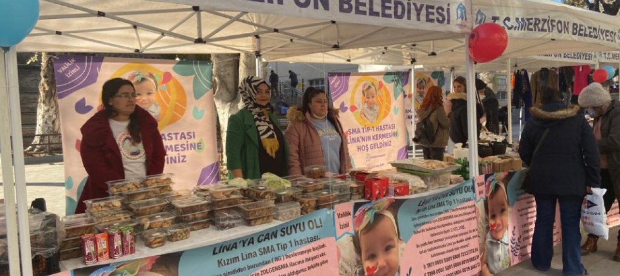 SMA HASTASI LİNA BEBEĞE DESTEK KERMESİ