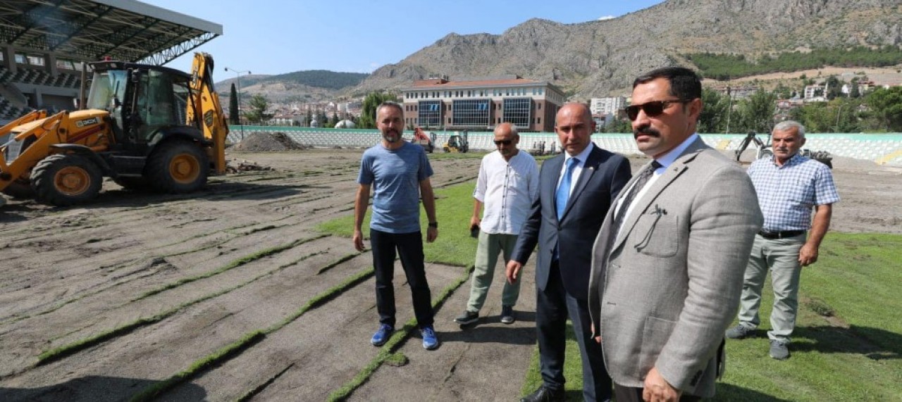 STADYUMDA İNCELEMEDE BULUNDU