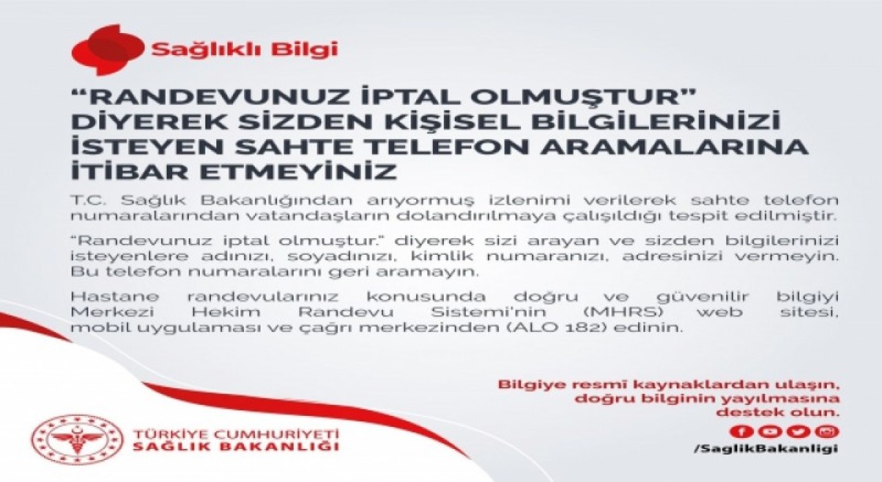 TELEFON DOLANDIRICILARININ YENİ TUZAĞINA SAKIN DÜŞMEYİN !