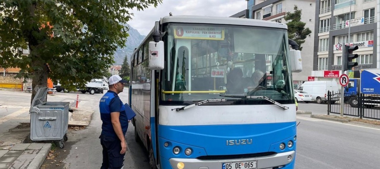 TOPLU TAŞIMA ARAÇLARI DENETLENDİ