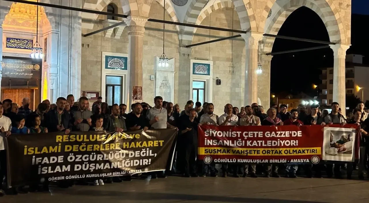 Leman Dergisi ve Gazze'deki Katliam Amasya’da Protesto Edildi 1