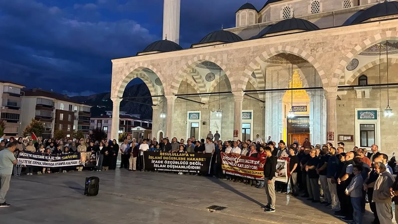 Leman Dergisi ve Gazze'deki Katliam Amasya’da Protesto Edildi 3