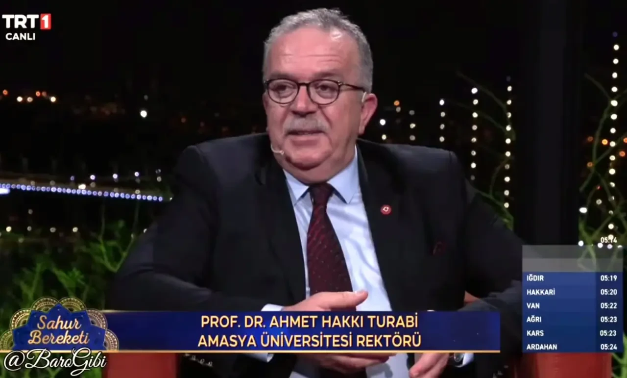 Amasya Üniversitesi Rektörü Turabi TRT 1’de 1