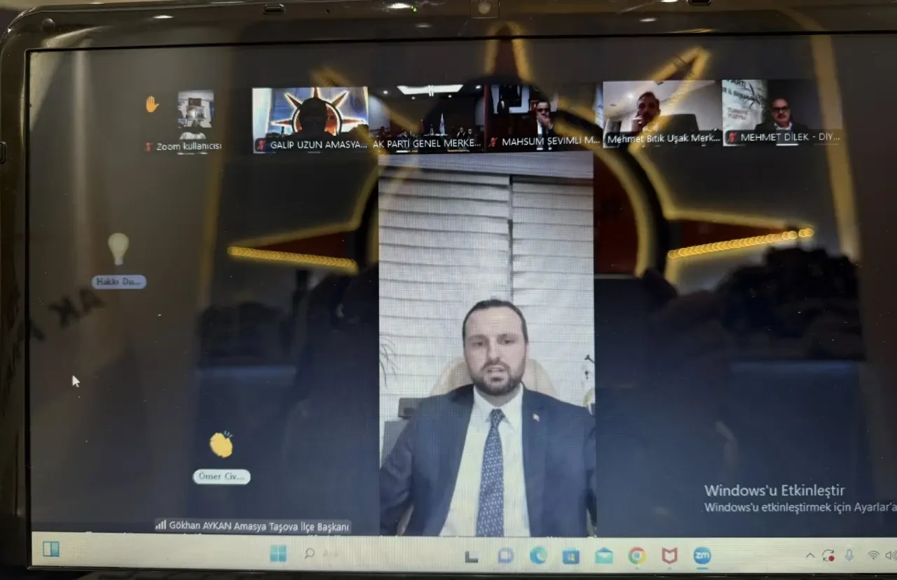 AK Parti Amasya Teşkilatı Videokonferans Toplantısında 2