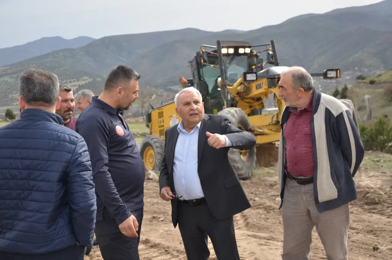 Göynücek’te Gölet Yolunda Çalışma Başladı 3