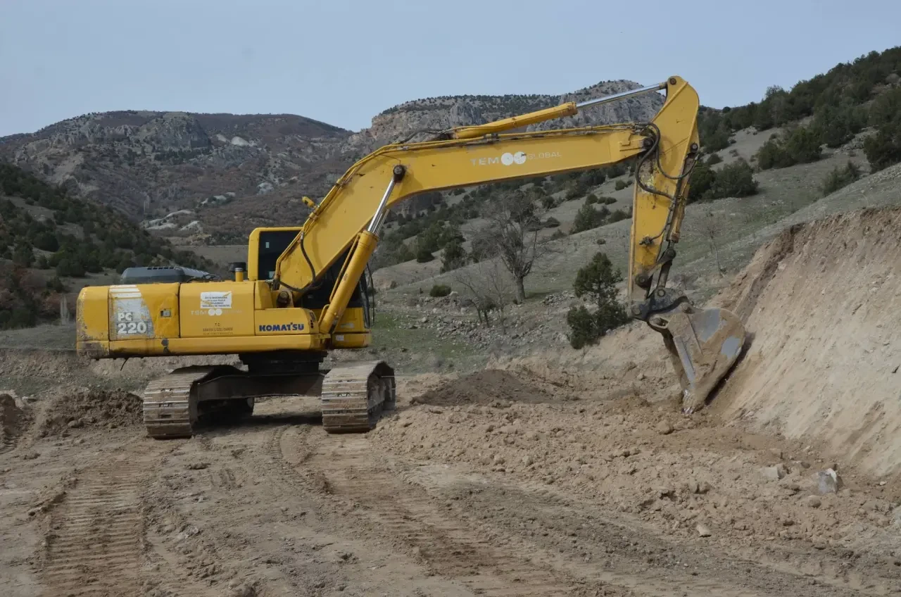 Göynücek’te Gölet Yolunda Çalışma Başladı 2