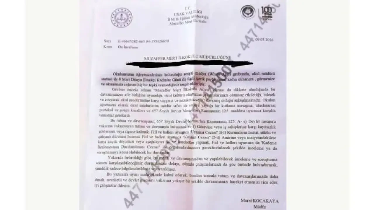 “Beğenmediniz” Diye Yazı Gönderdi, Görevden Alındı 2