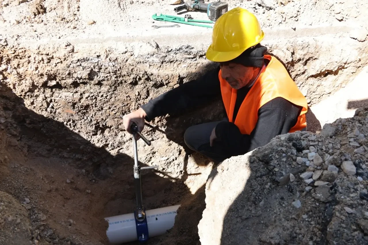 Merzifon’da Yeni Şebekeden İlk Su Verildi 1