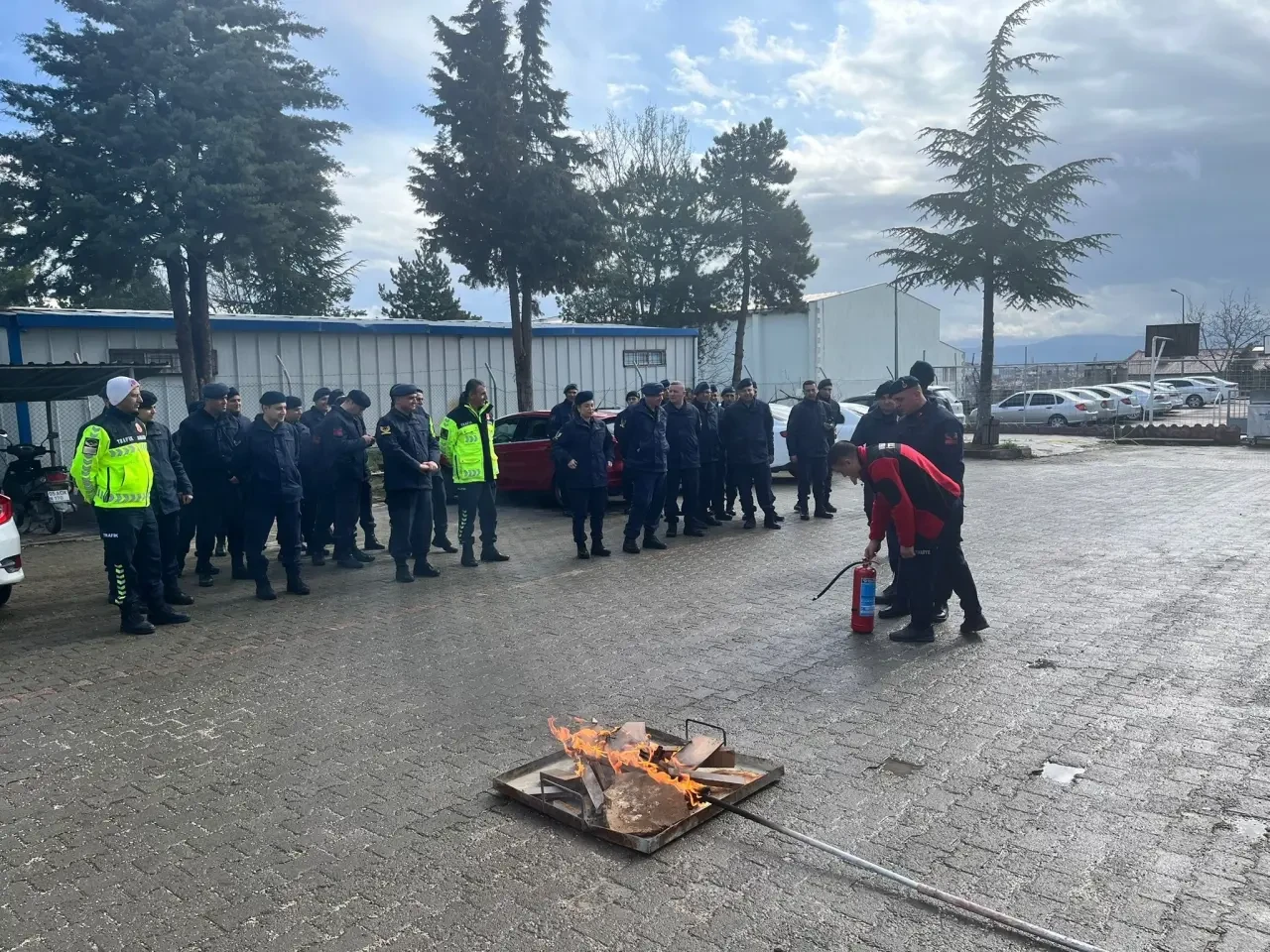 Merzifon İtfaiyesi'nden Jandarmaya Yangın Eğitimi! 2