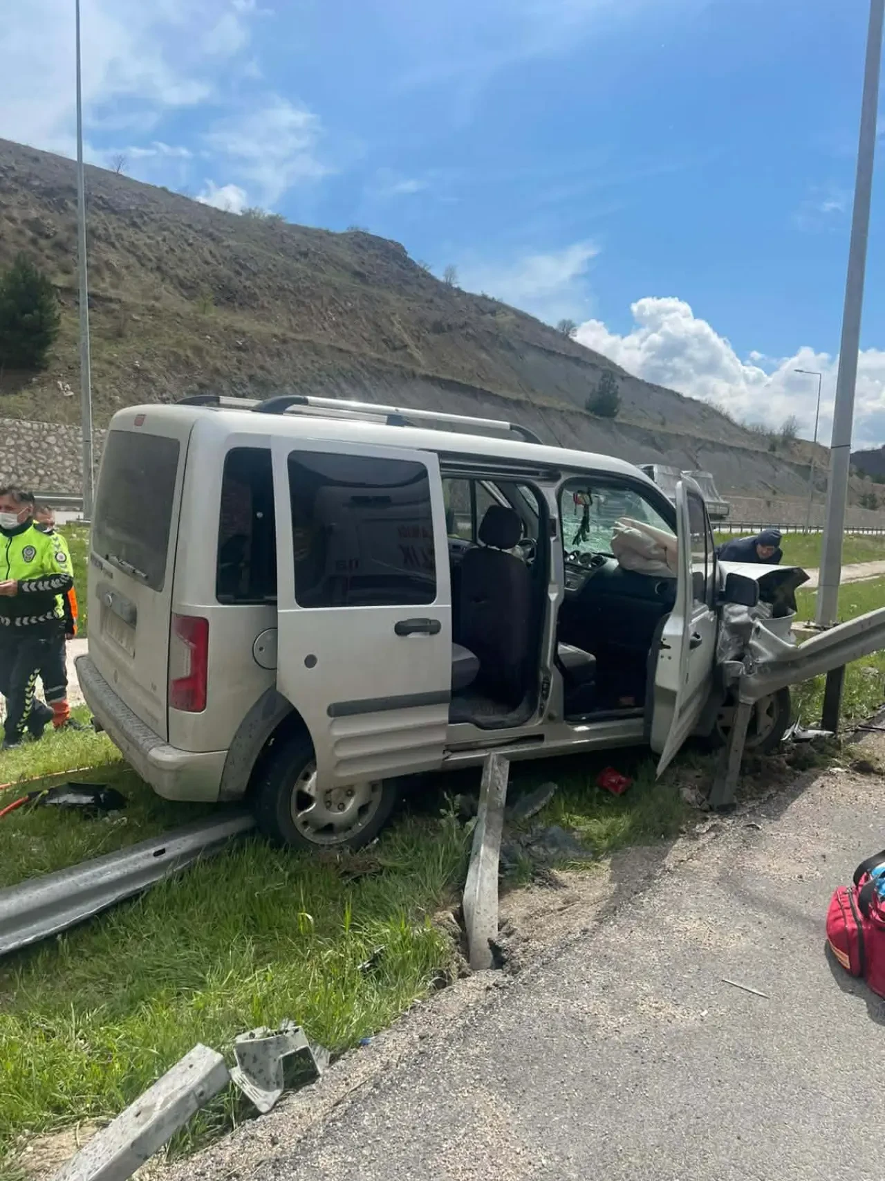 Merzifon Yolunda Tek Taraflı Kaza: 1 Yaralı 2