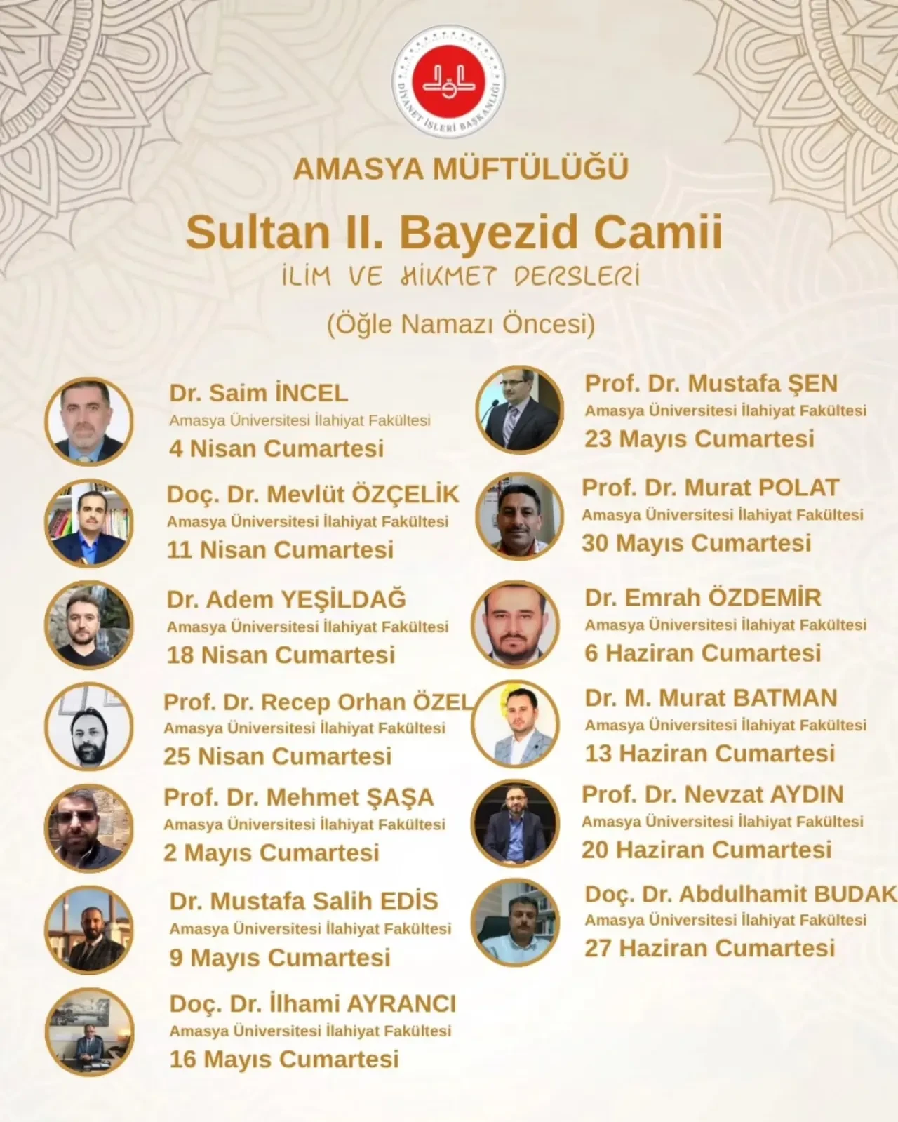 Amasya’da “İlim ve Hikmet Dersleri” Başlıyor 1