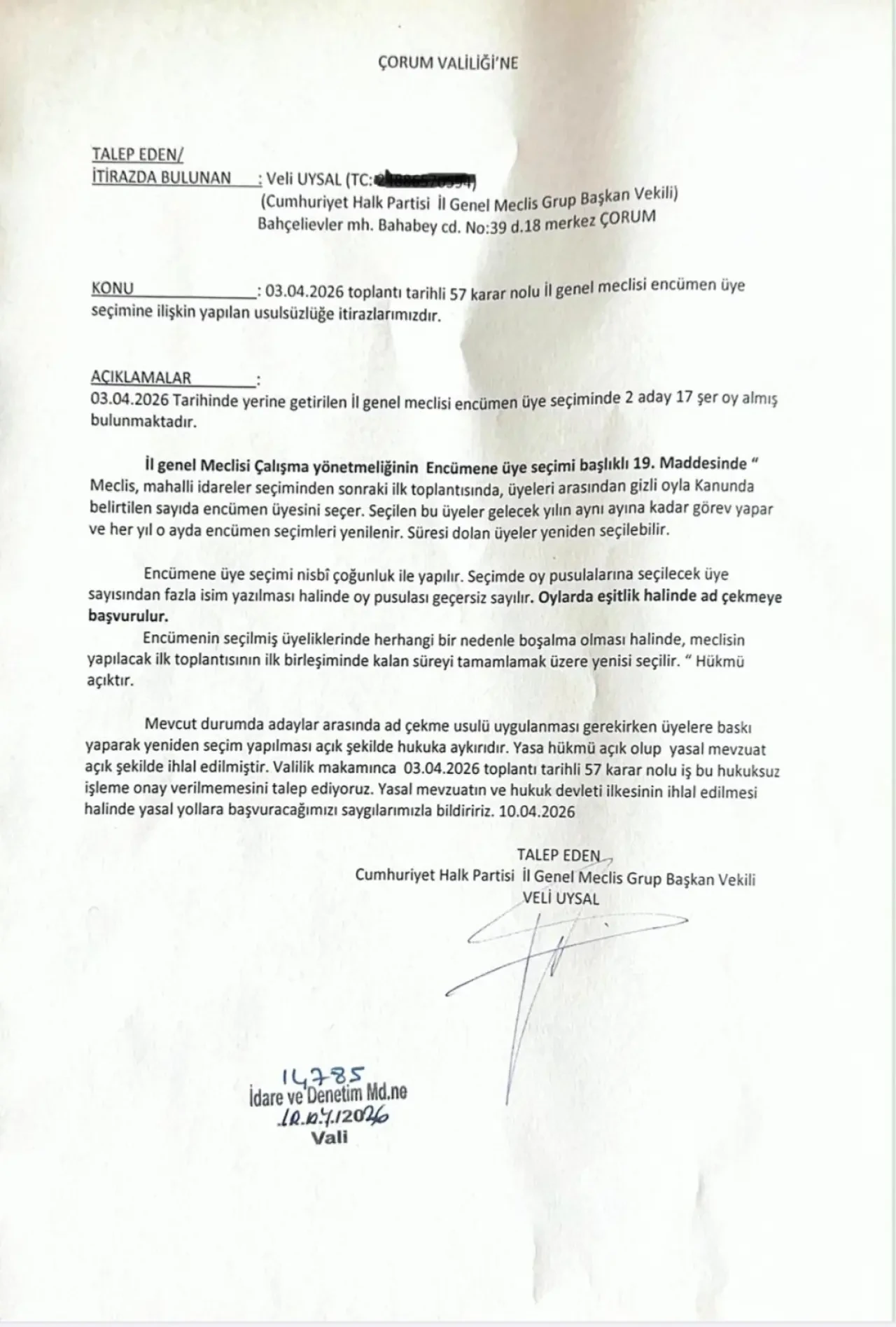 CHP, ENCÜMEN SEÇİMLERİ İÇİN İTİRAZDA BULUNDU 2