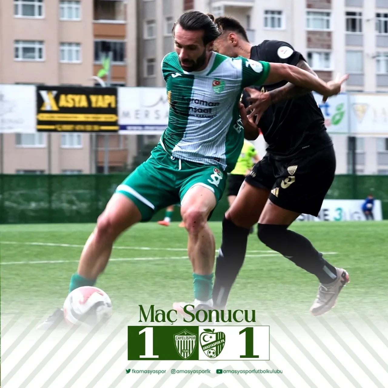 Amasyaspor’da Sevinç 2 Dakika Sürdü: 1-1