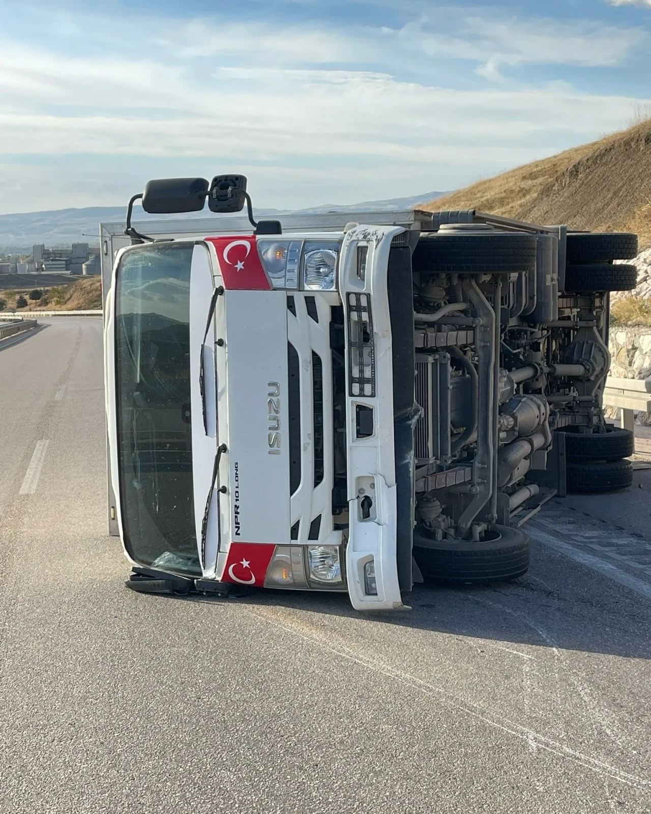Merzifon-Suluova Karayolunda Maddi Hasarlı Trafik Kazası