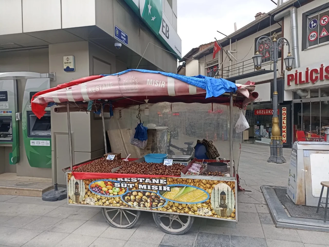 ÇORUM’DA KESTANE VE MISIR  ARABALARINA YENİ STANDART