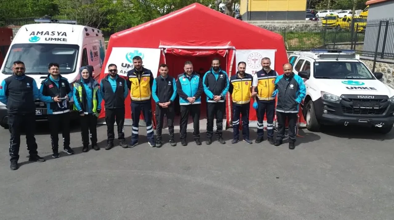 Amasya’dan 12 Kişilik Sağlık Ekibi Tatbikatta Görev Aldı