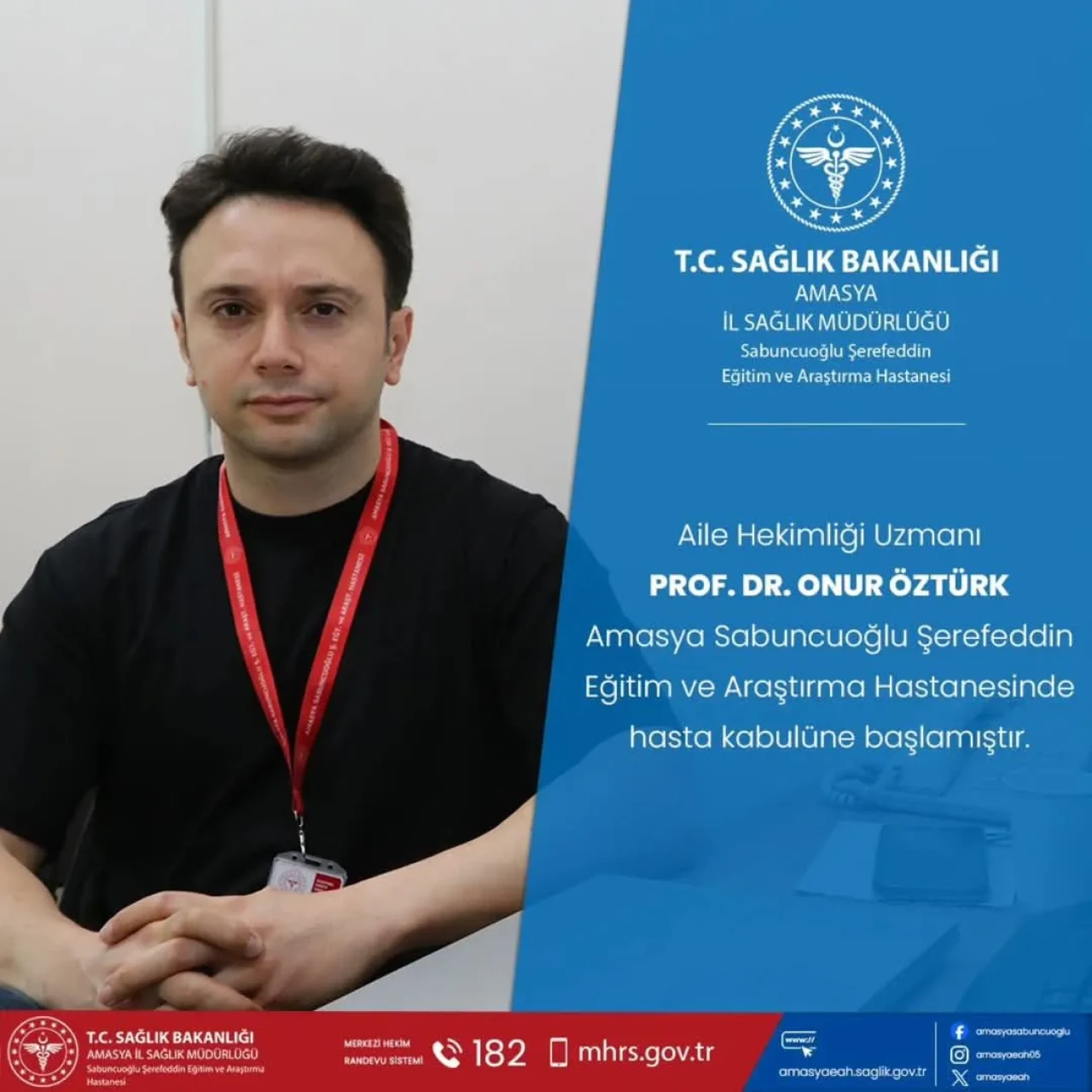 Prof. Dr. Onur Öztürk, Sabuncuoğlu Şerafeddin Eğitim ve Araştırma Hastanesi’nde Hasta Kabulüne Başladı