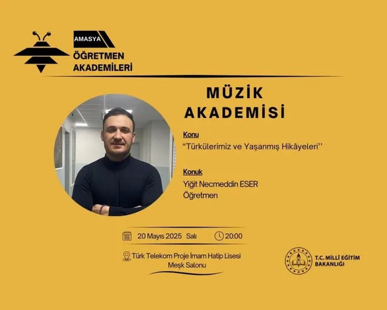 Amasya Müzik Akademisi’nde Bu Hafta: “Türkülerimiz ve Yaşanmış Hikayeleri”