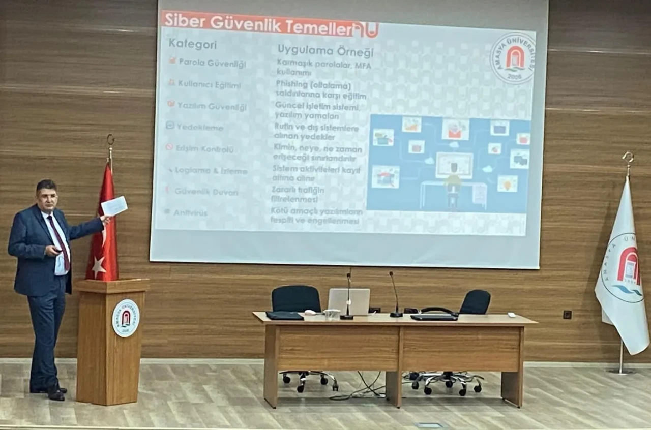Amasya Üniversitesi’nde Bilgi Güvenliği ve KVKK Eğitimi Düzenlendi