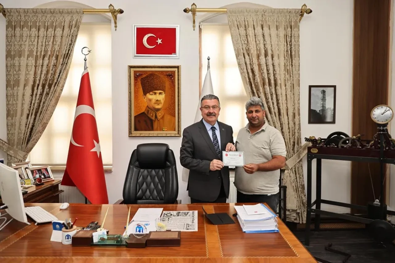 Şarklı Köyü Muhtarından Merzifon Belediyesi’ne Ziyaret