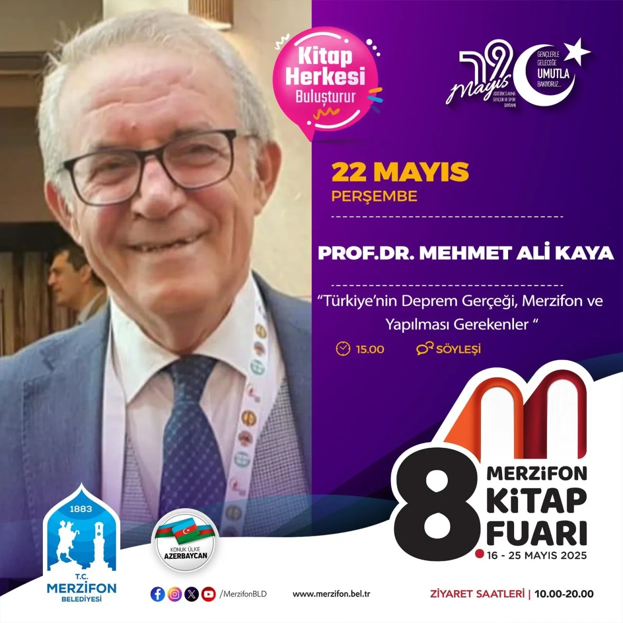 Prof. Kaya, Merzifon’a geliyor