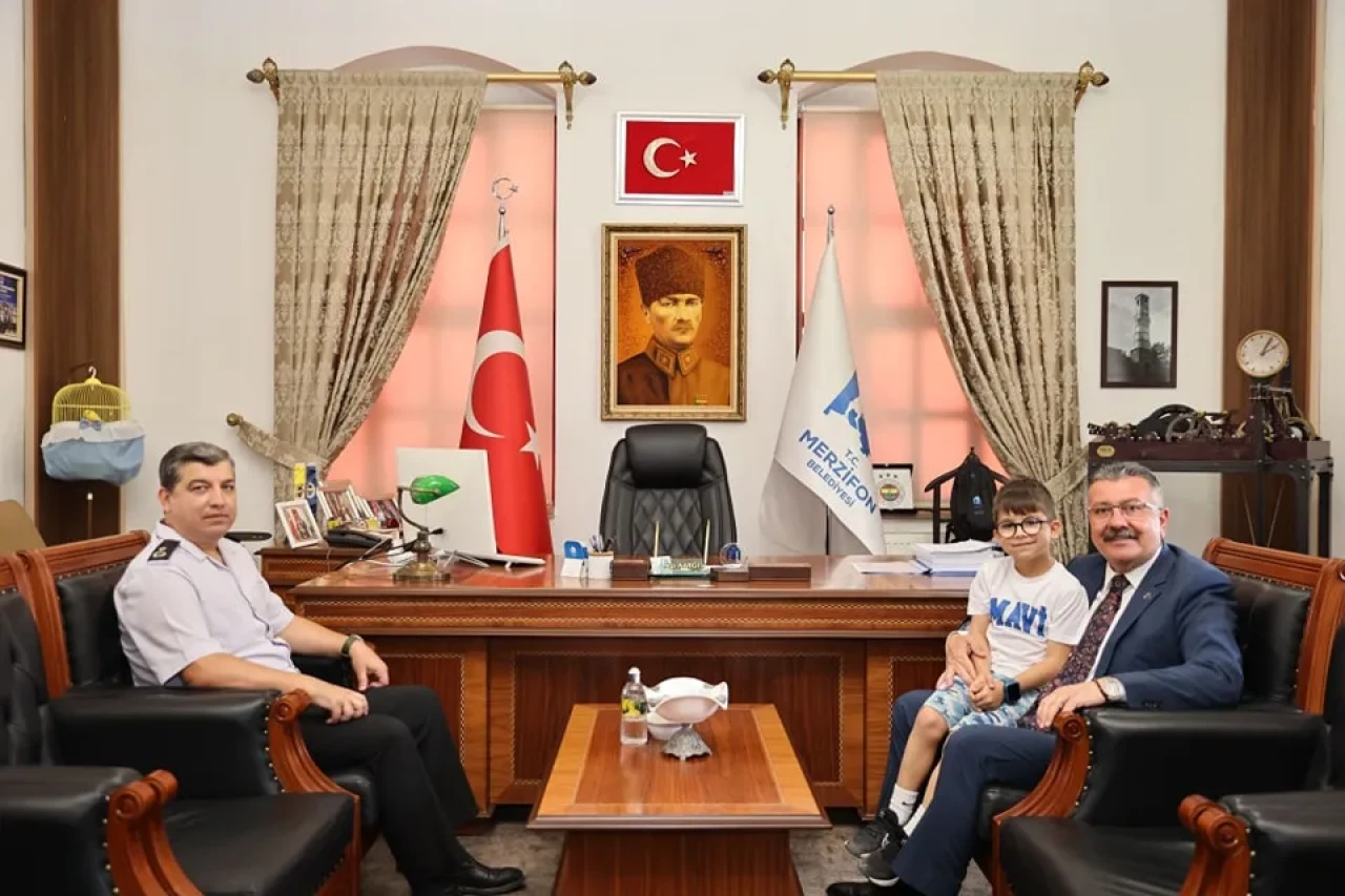 Jandarma Komutanı Binbaşı Erbil Terbiyik’ten Merzifon Belediyesi’ne Veda Ziyareti