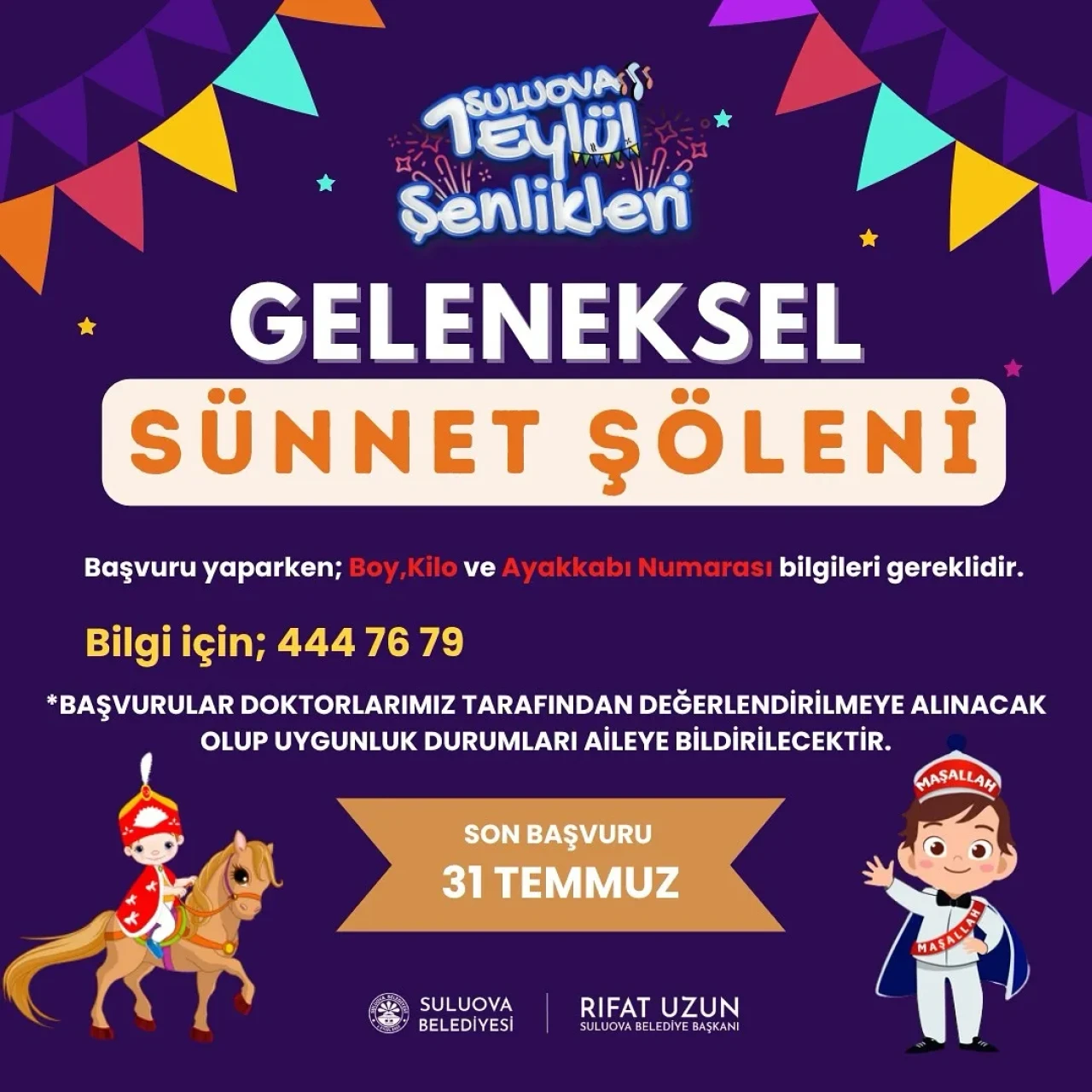 Suluova’da Geleneksel Sünnet Şöleni İçin Kayıtlar Başladı! Son Başvuru: 31 Temmuz