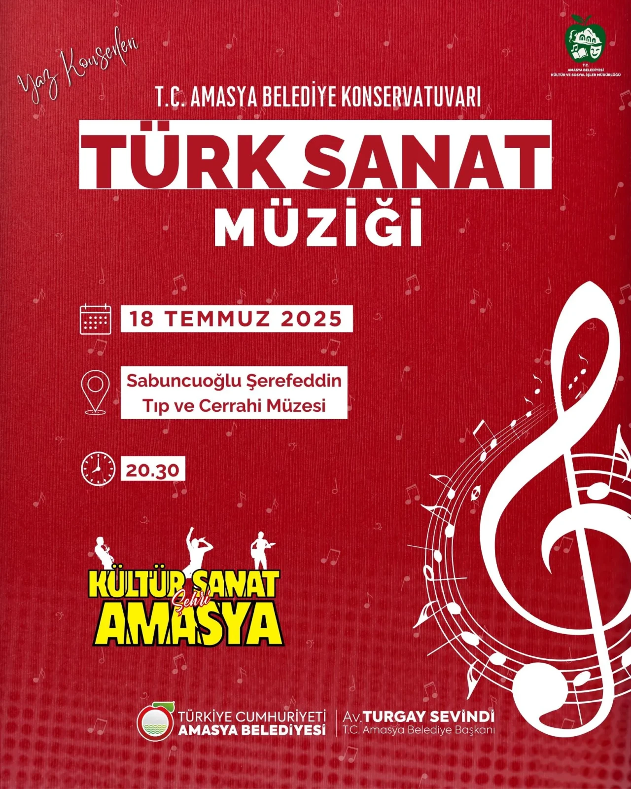 Amasya Yaz Akşamlarına Türk Sanat Müziği İle Renk Katıyor